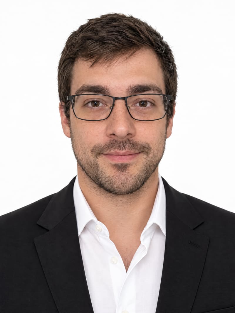 After: the generated professional headshot