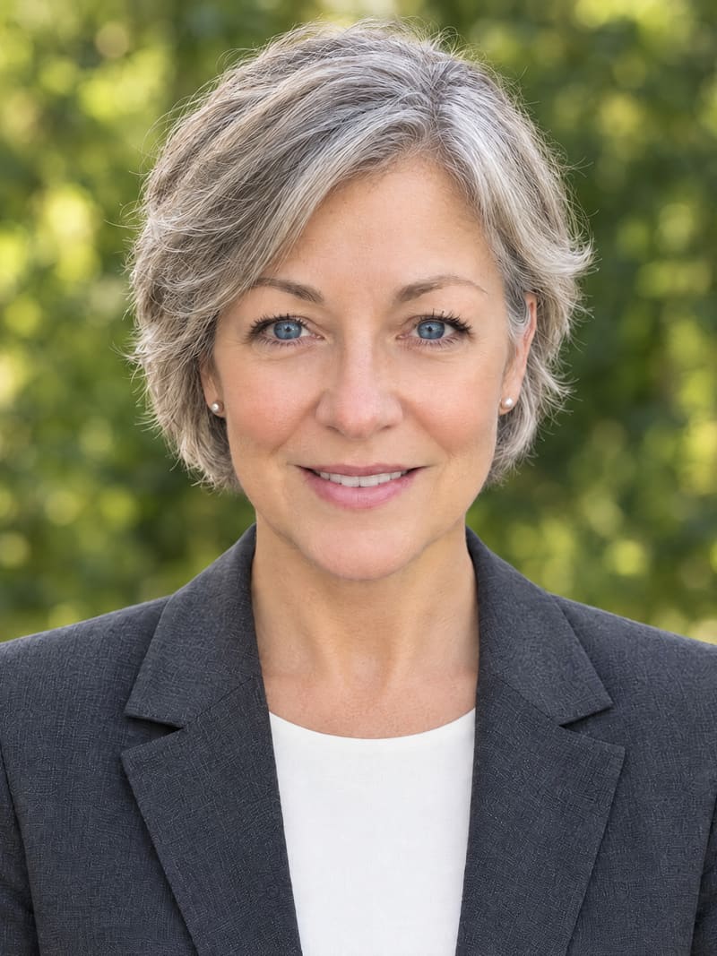 After: the generated professional headshot