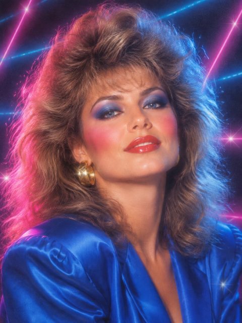 1980s studio glamour poster – AI image prompt example
