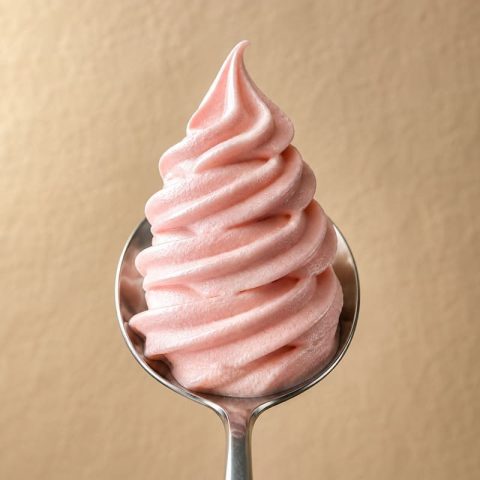 Soft-serve spoon still life – AI image prompt example